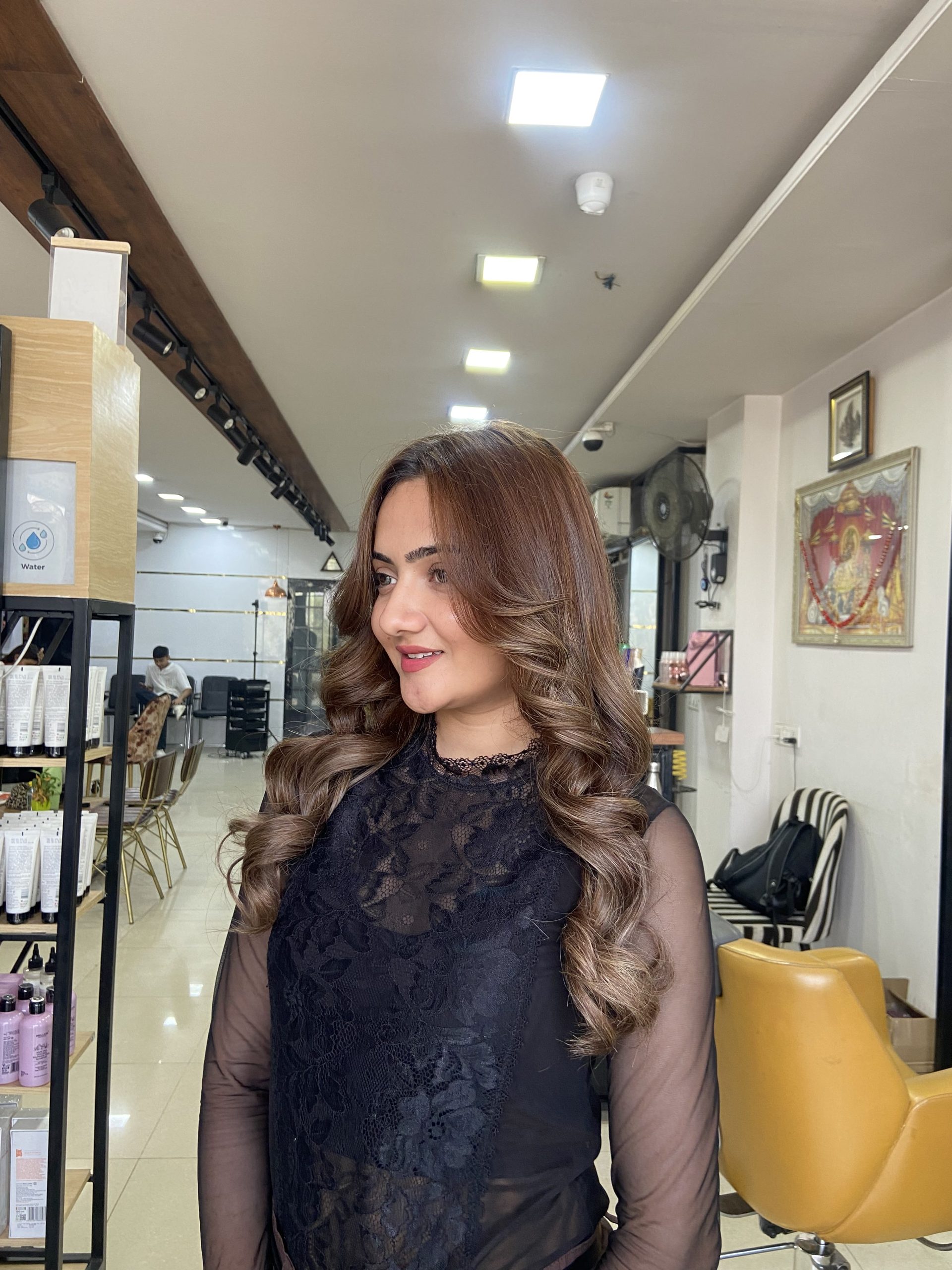 Soft glossy waves styled at Tresses By Nitin